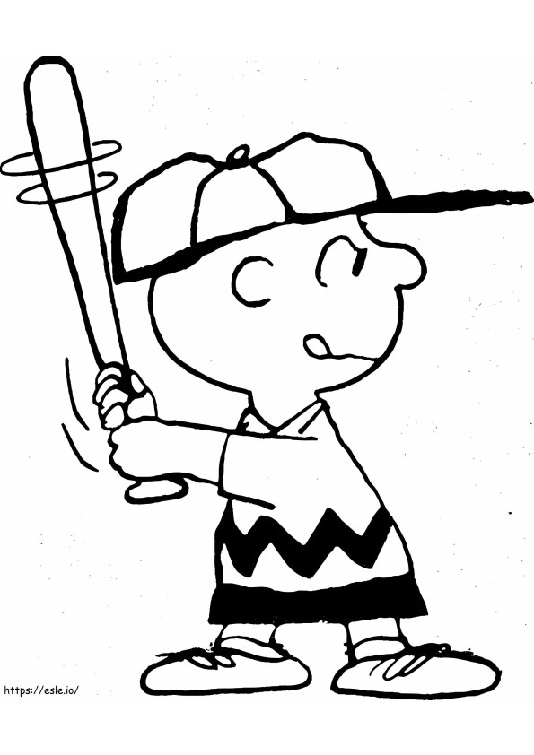 Charlie Brown e Beisebol para colorir