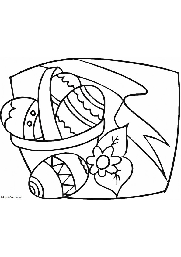 Coloriage Panier de Pâques 2 à imprimer dessin