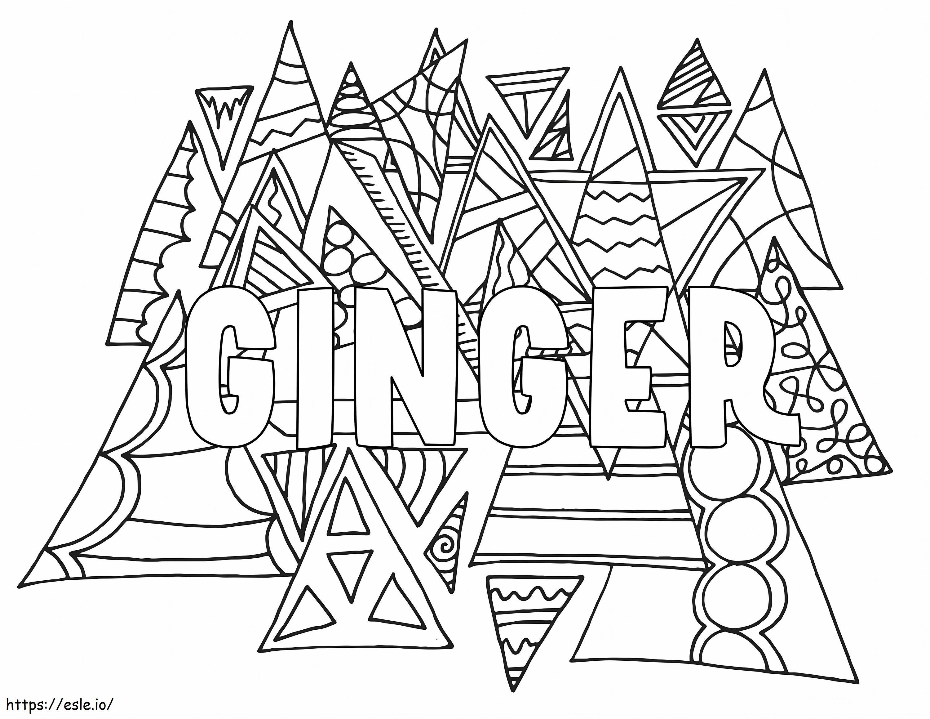 Ginger Is For Adults coloring page