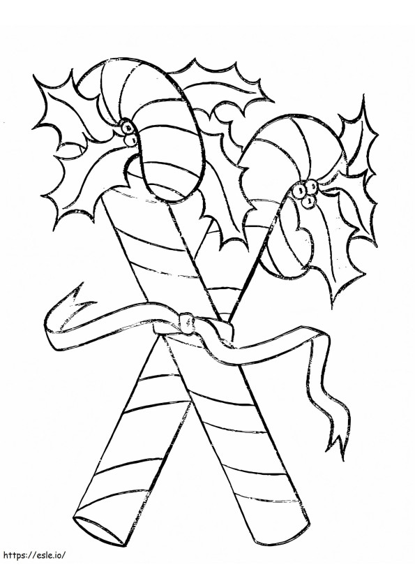 Candy Canes 1 coloring page