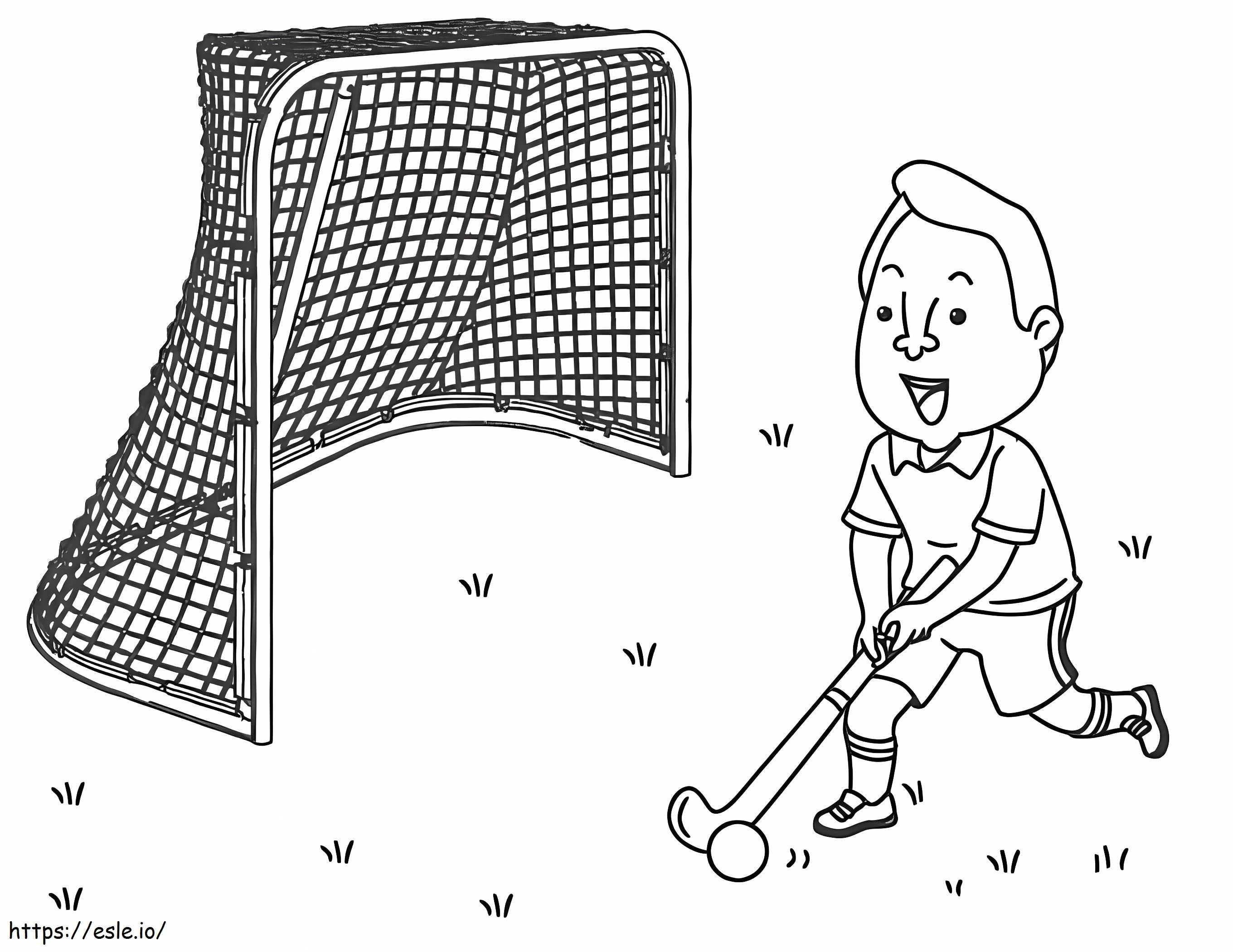 Coloriage Joueurs de hockey de dessin animé à imprimer dessin