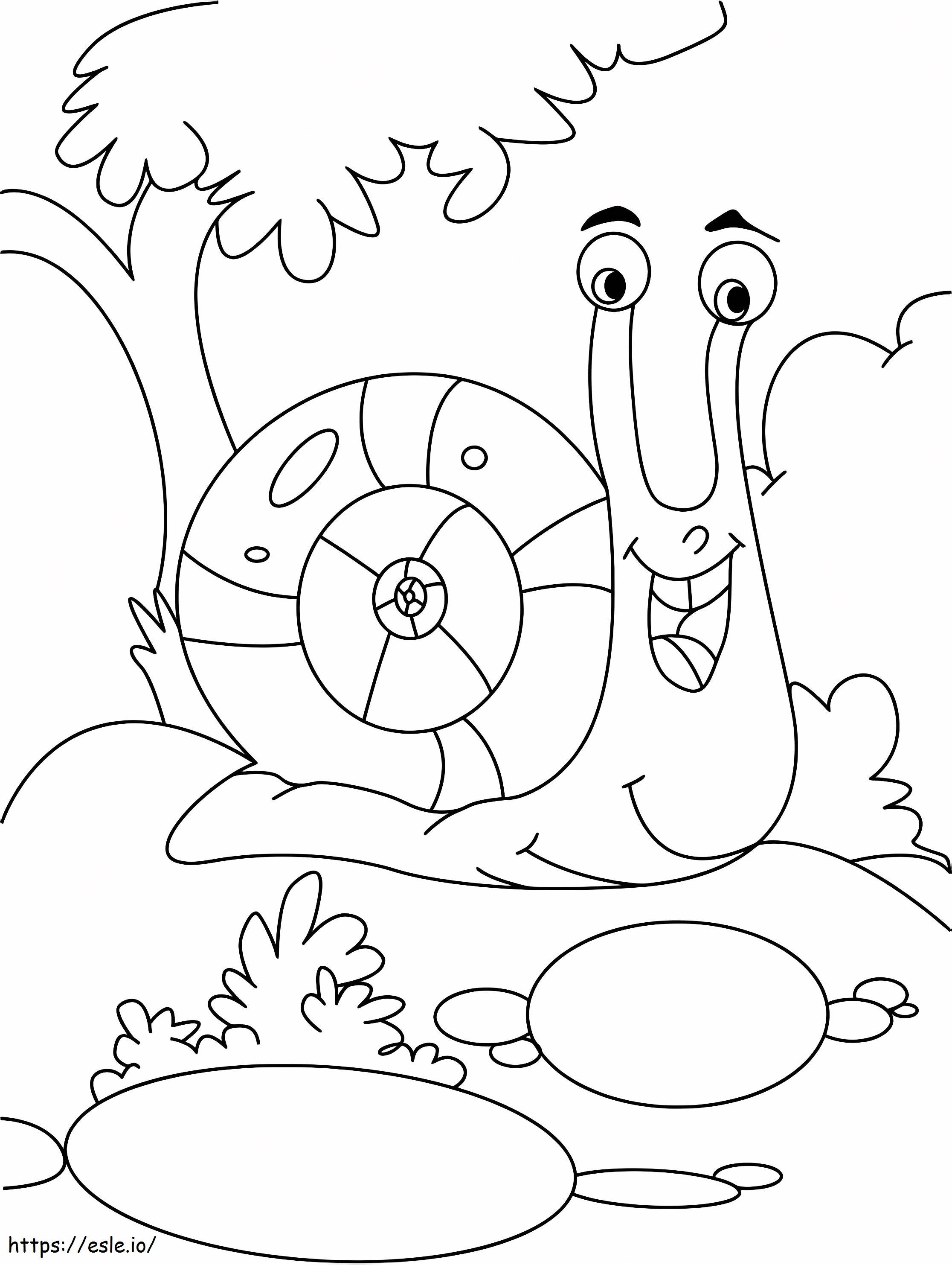 Glittery Snail coloring page