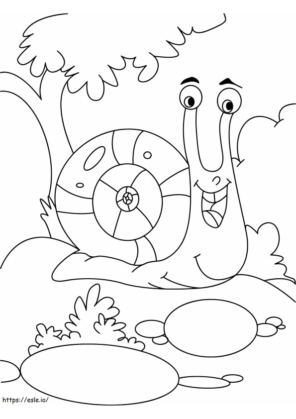 Glittery Snail coloring page