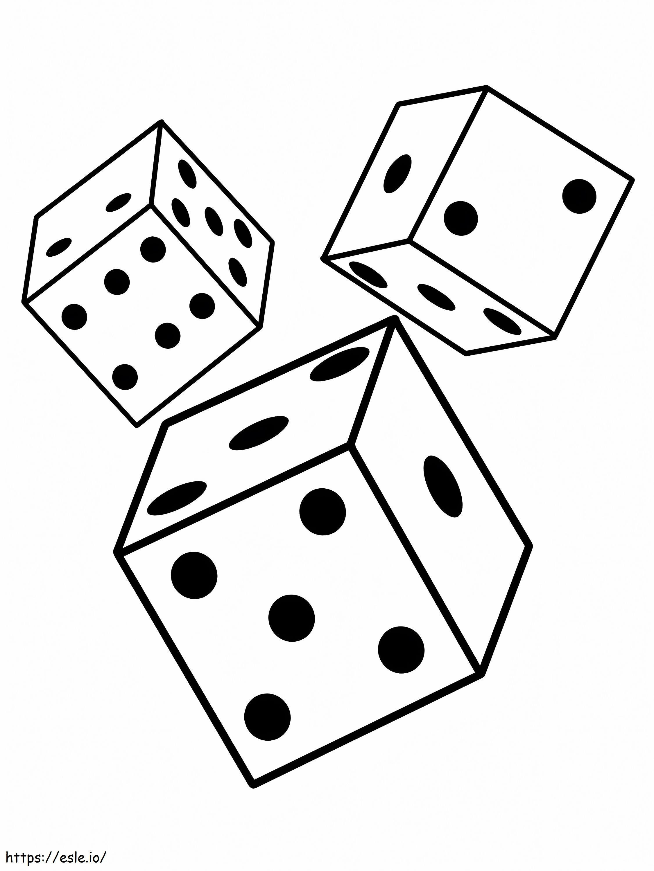 Free Dice coloring page