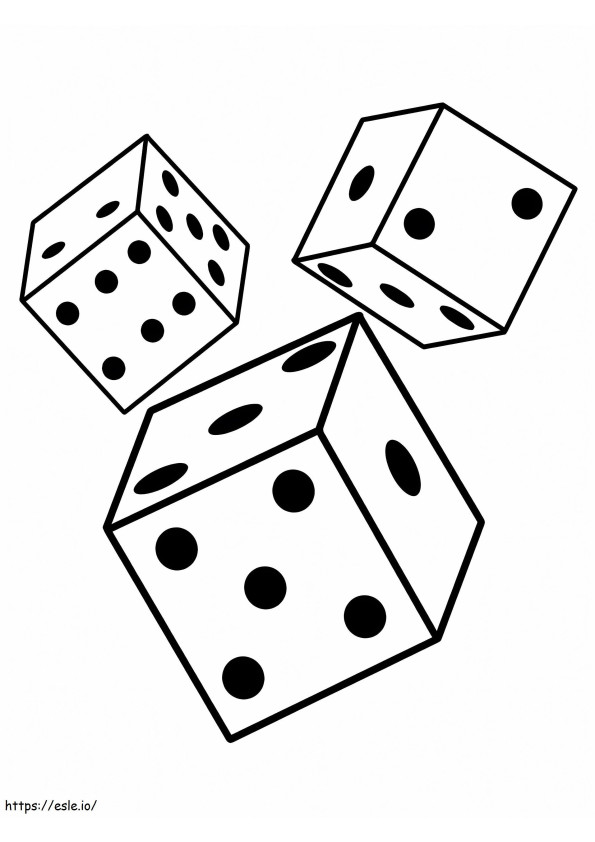 Free Dice coloring page