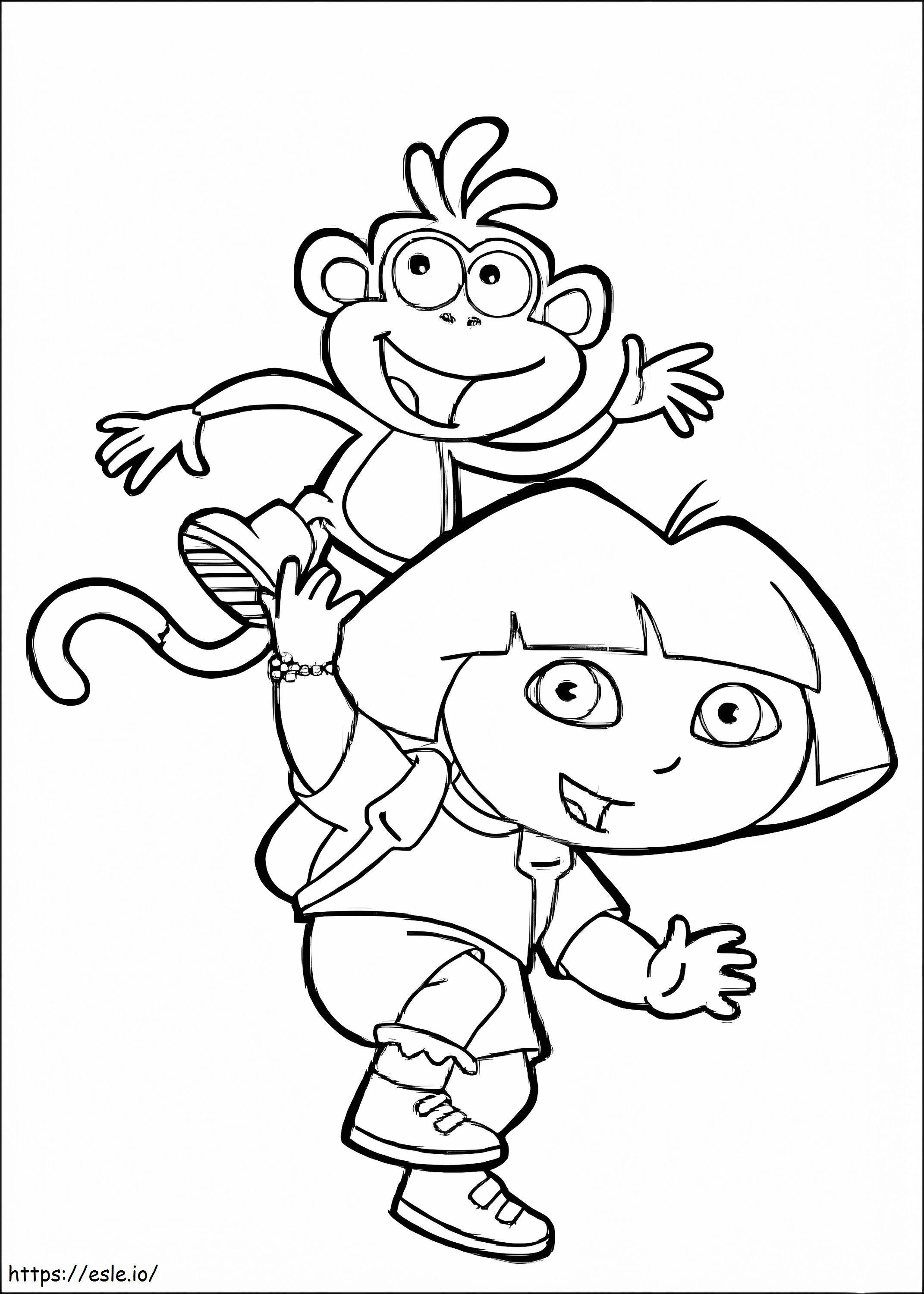 Dora And Boots 1 coloring page
