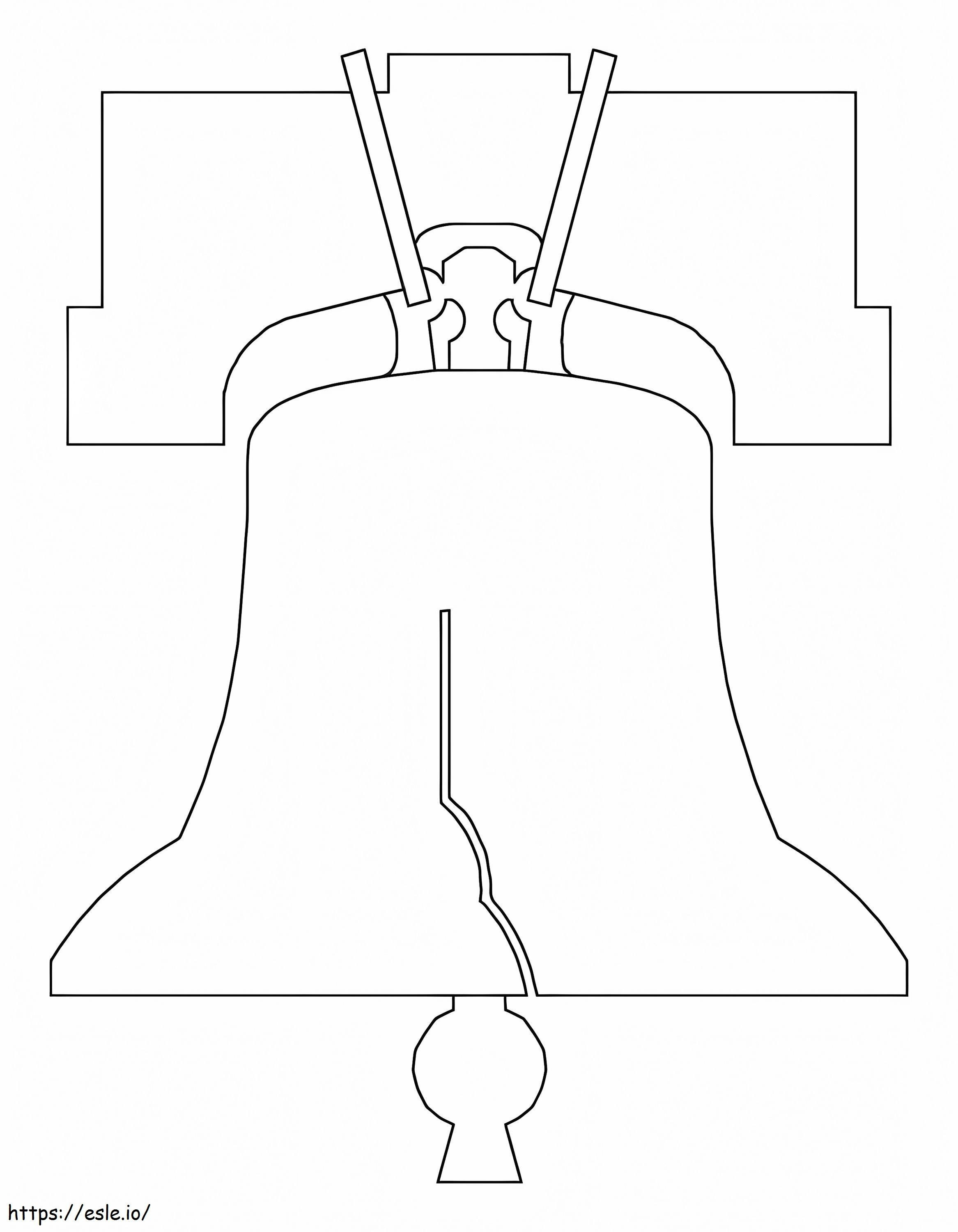 Facile Liberty Bell da colorare