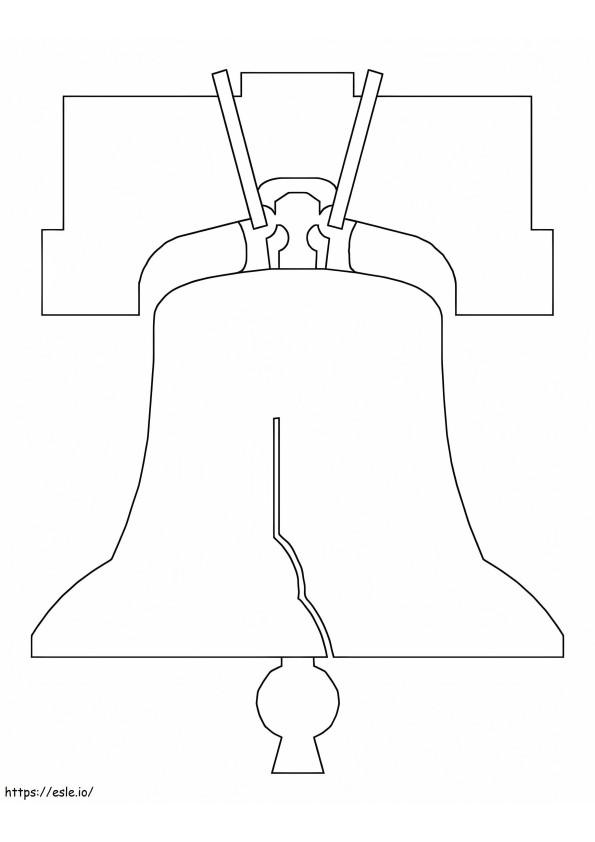 Facile Liberty Bell da colorare