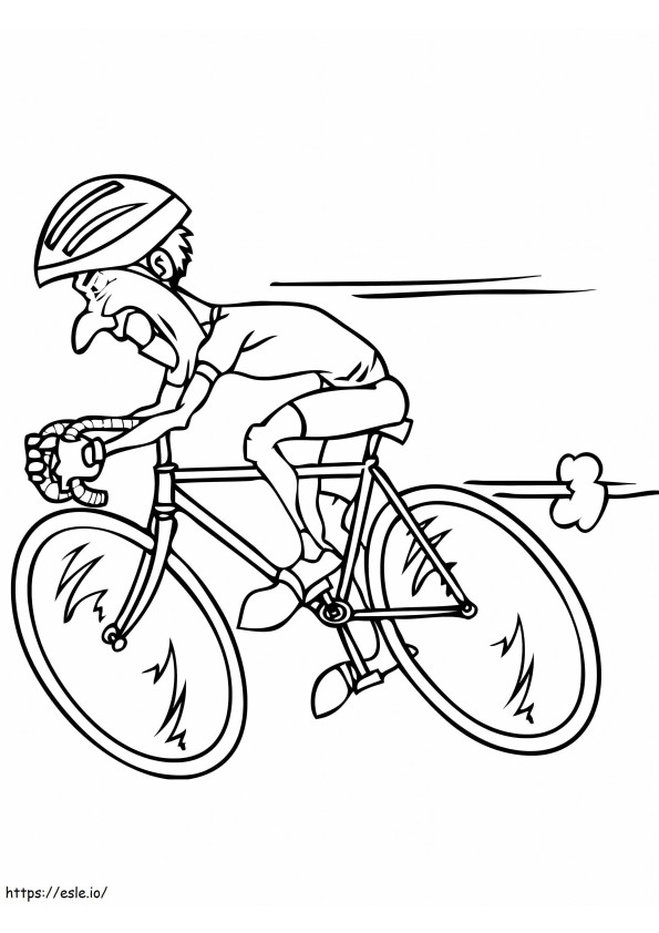 _Riding Racing Bike para colorir