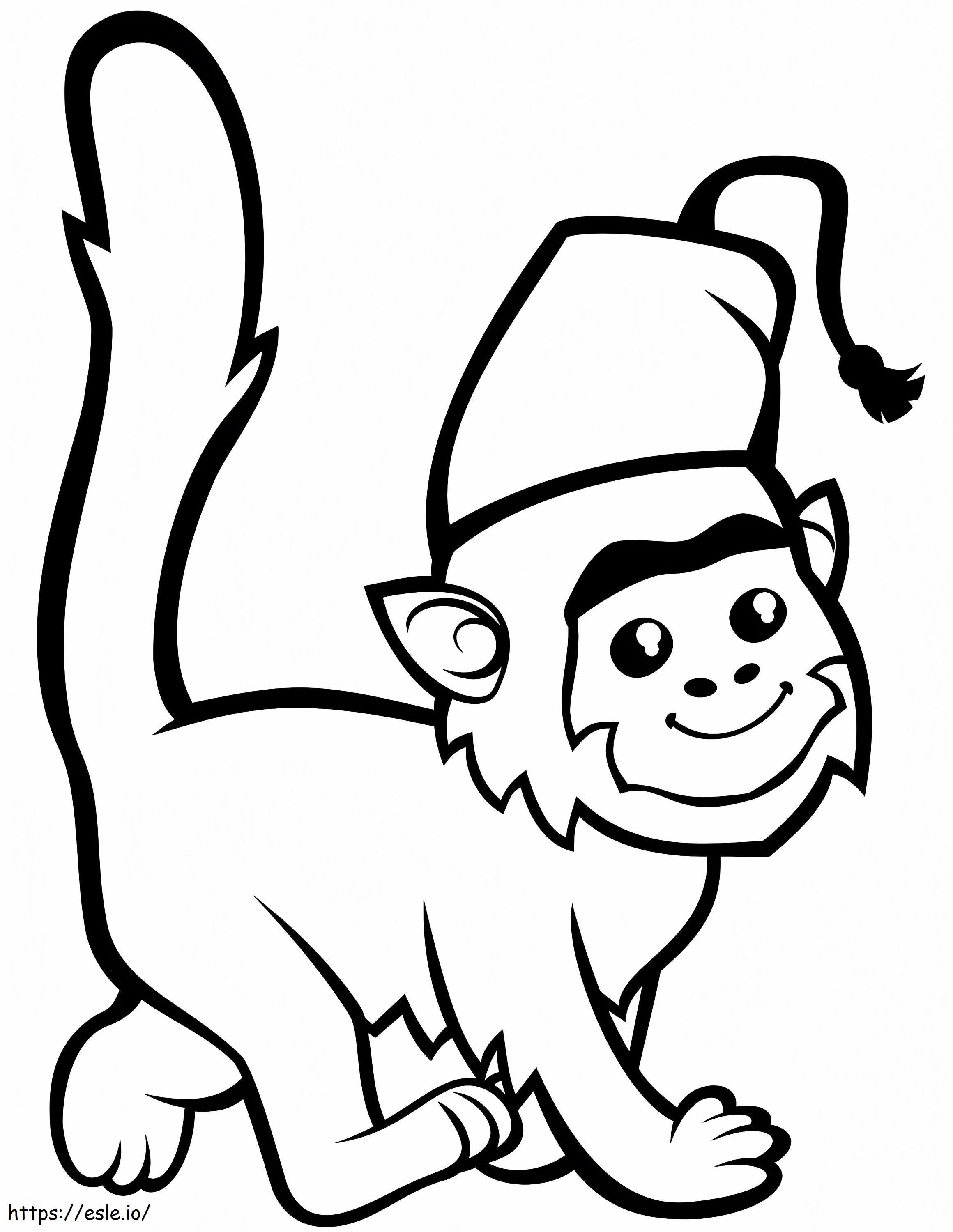 Aranyos majom Fezben kifestő