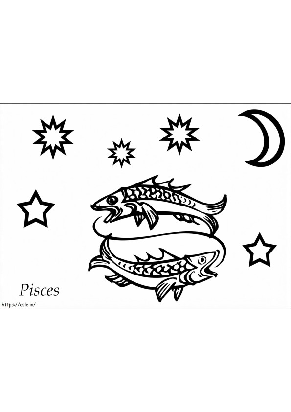 Pisces To Print coloring page