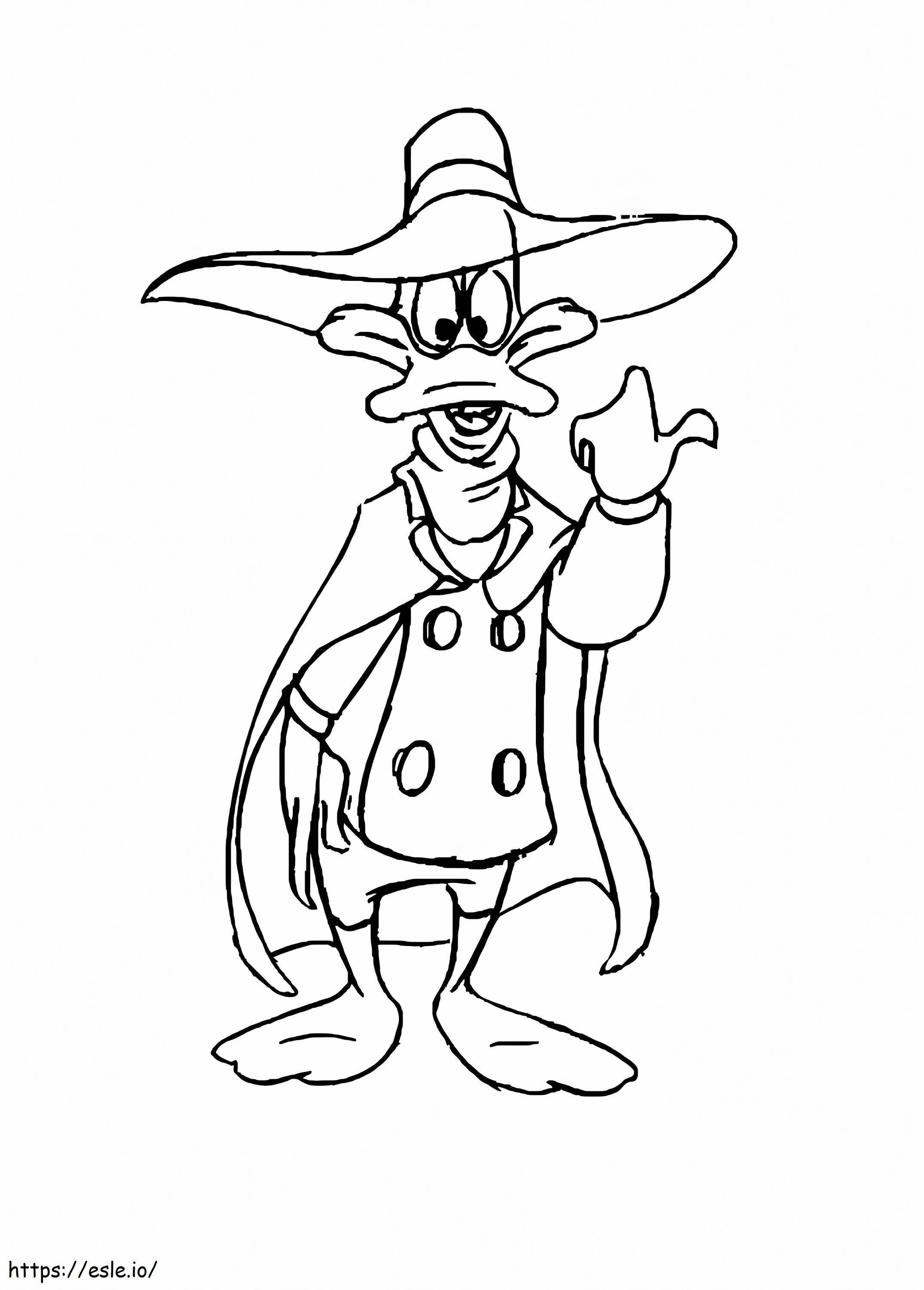 Funny Darkwing Duck coloring page