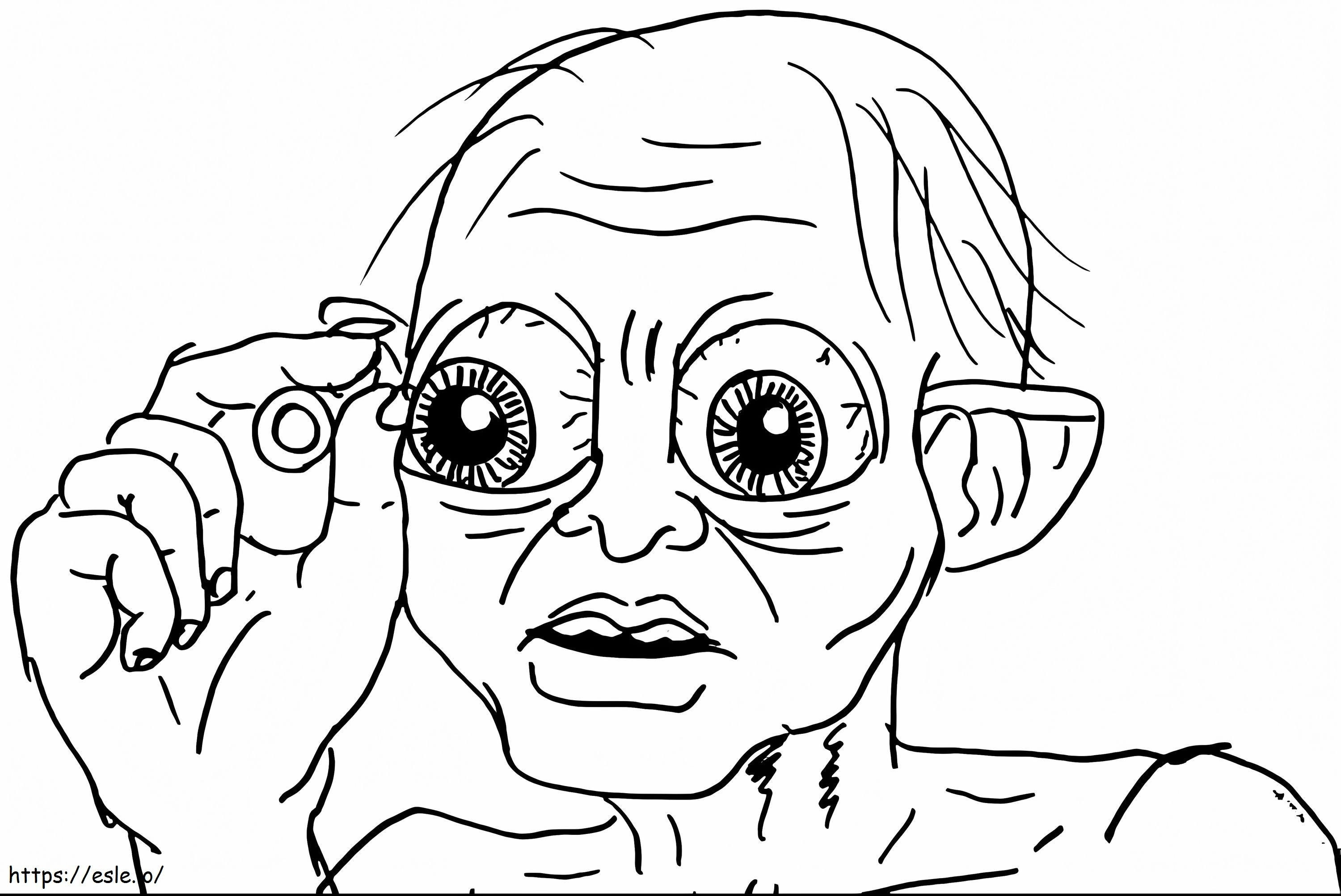 Uggly Gollum coloring page