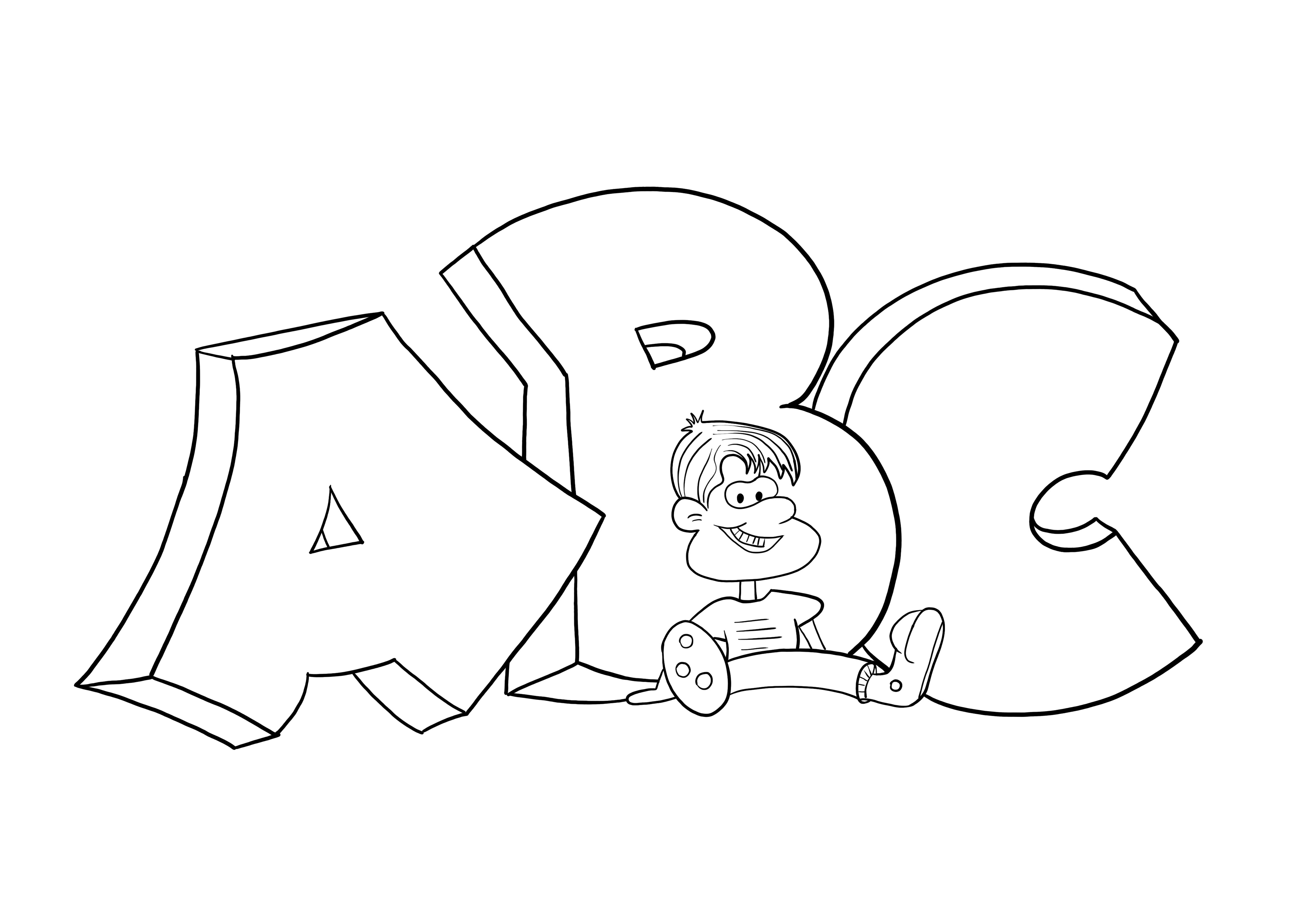 ABC letters coloring and printing for free