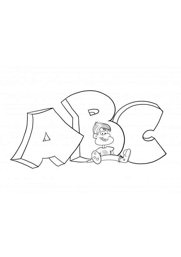 ABC letters coloring and printing for free