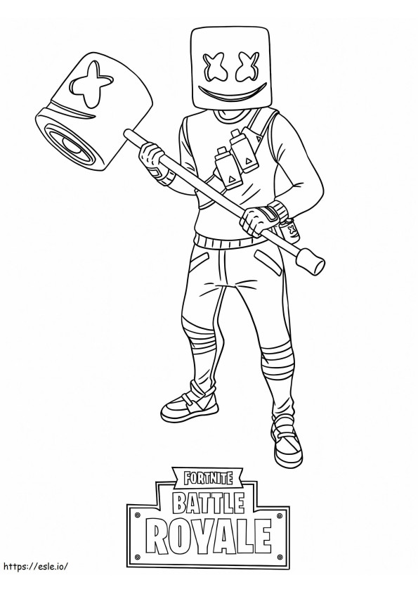 Marshmello 2 coloring page