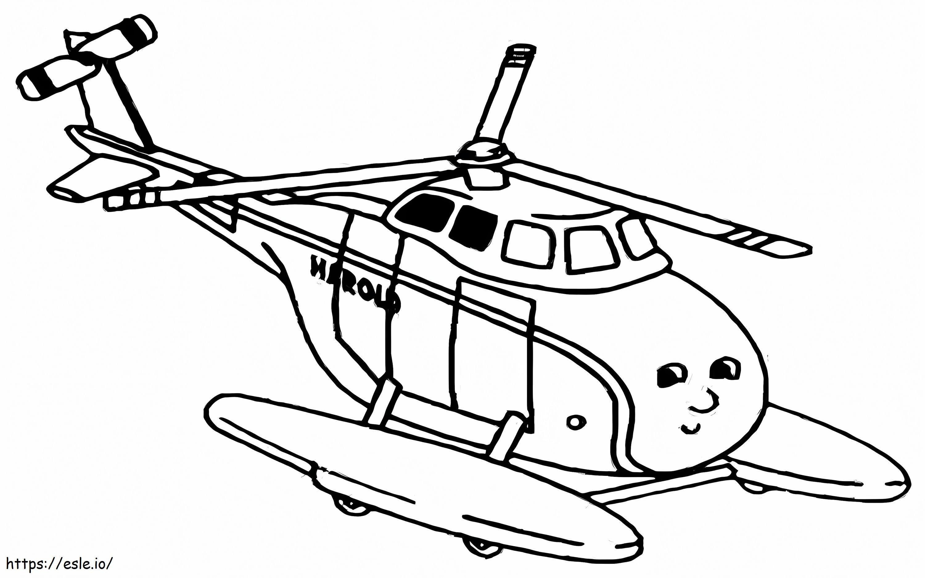 Coloriage Hélicoptère Harold à imprimer dessin