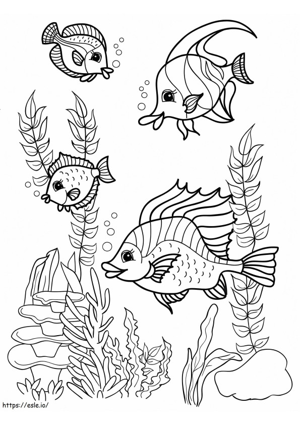 Printable Under The Ocean coloring page