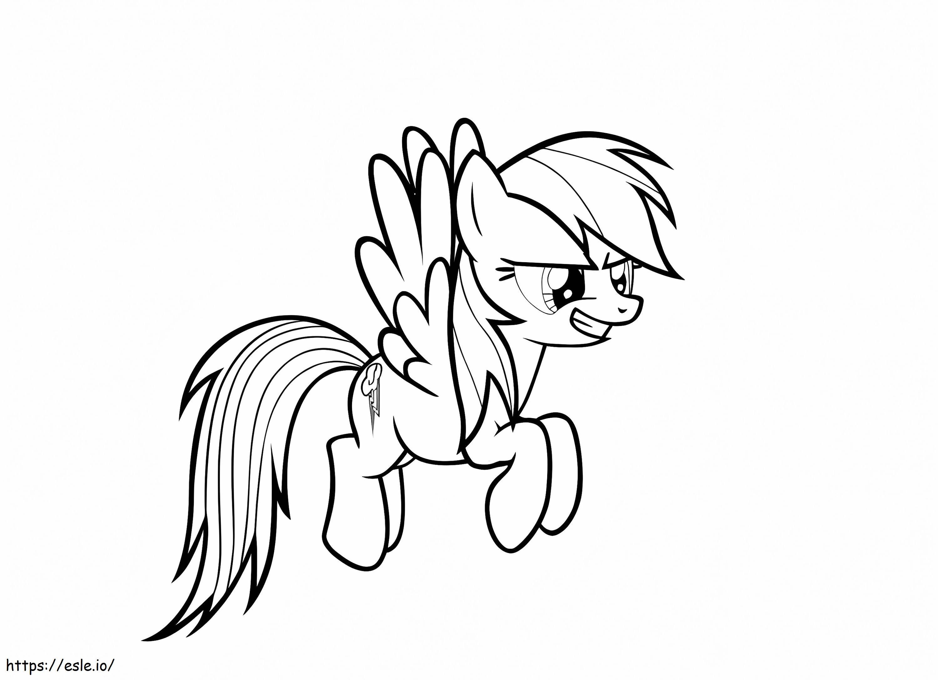 Rainbow Dash Funny Coloring Page