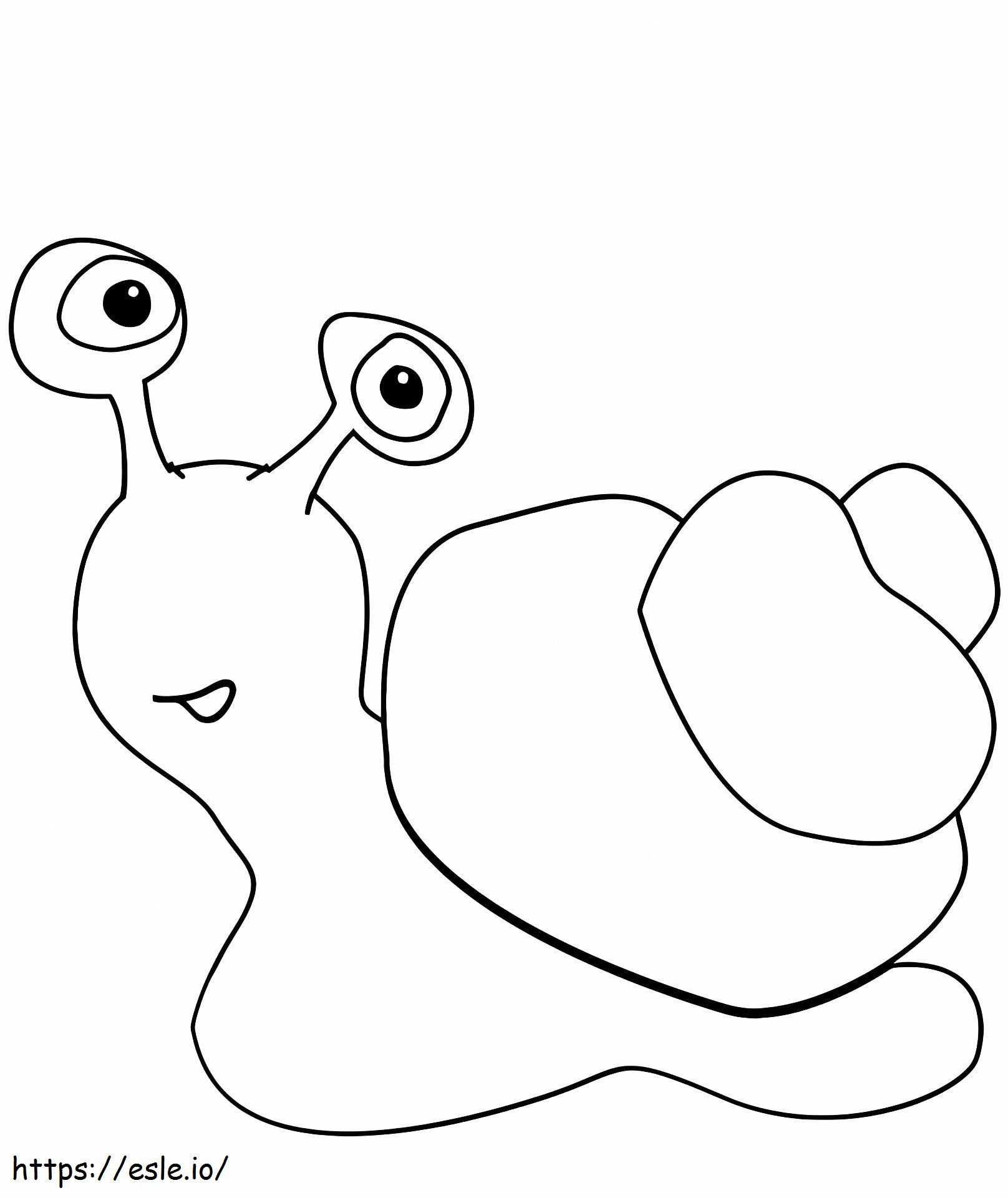 Cartoon Snail A4 coloring page