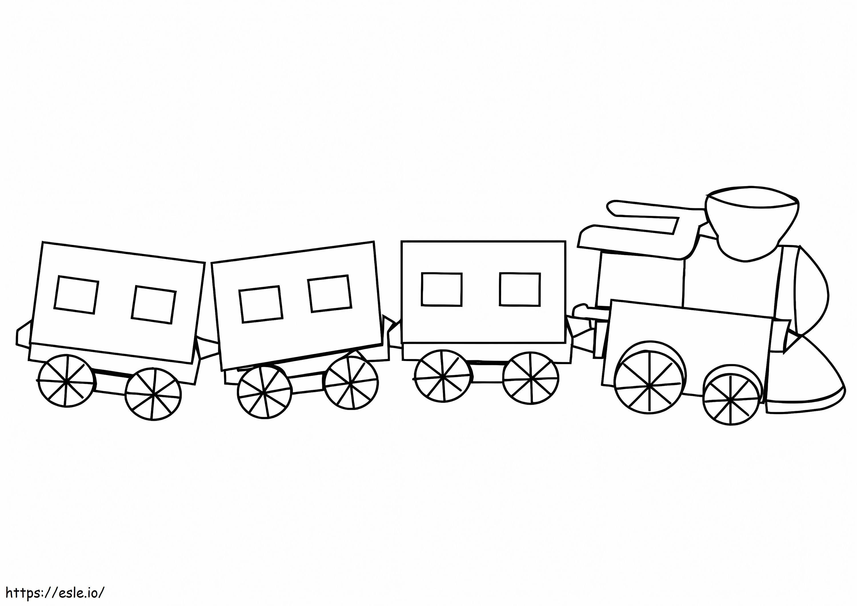 Train For Kindergarten coloring page