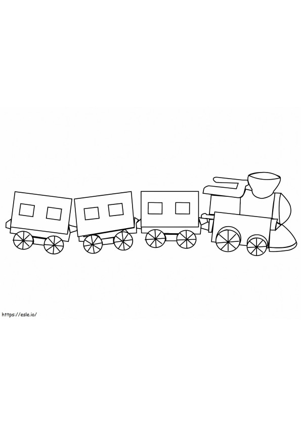 幼稚園向けの電車 ぬりえ - 塗り絵