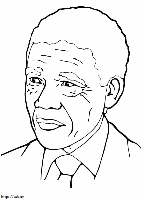 Nelson Mandela 2 coloring page