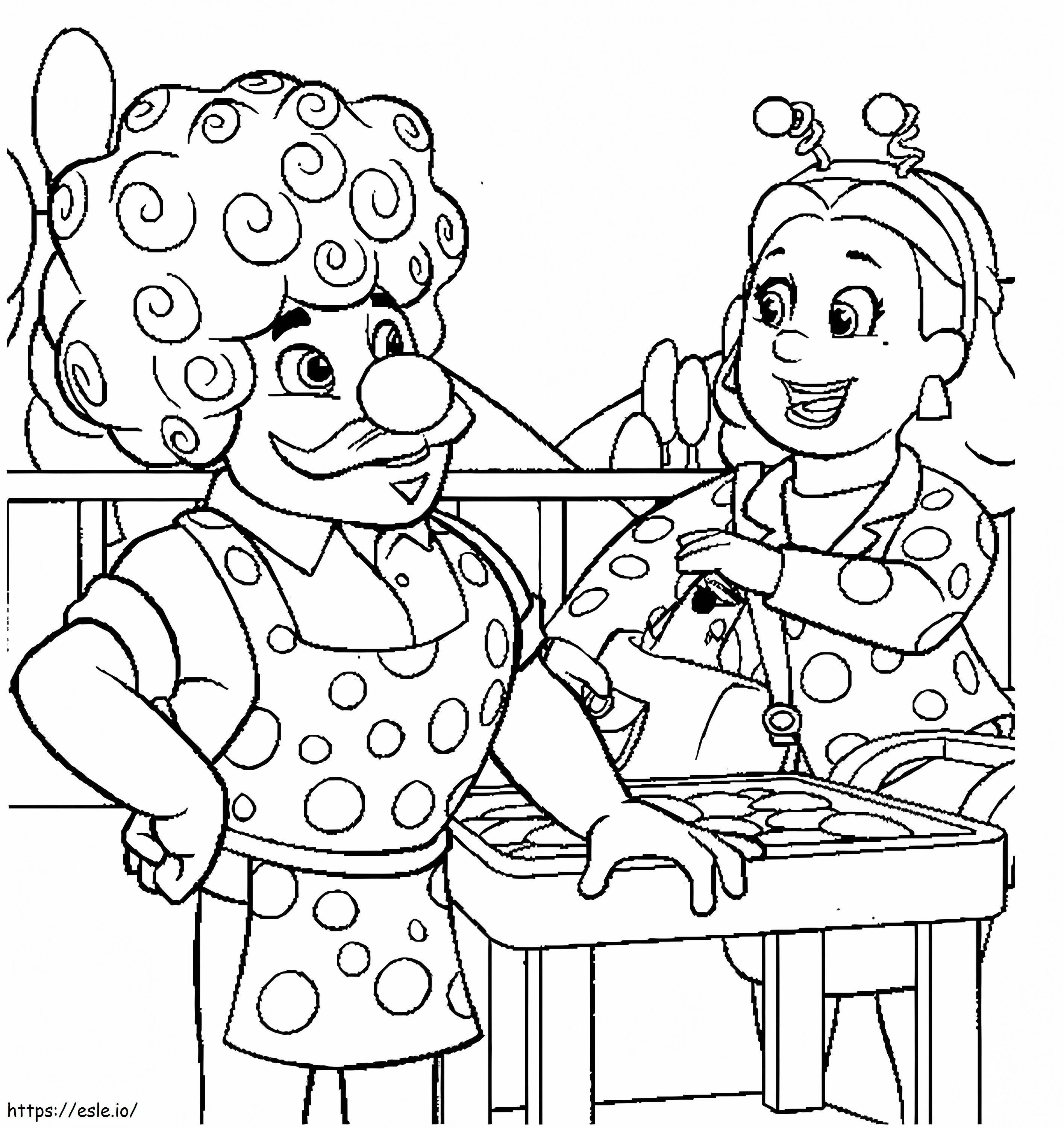 Mr. Porter And Mayor Goodway coloring page