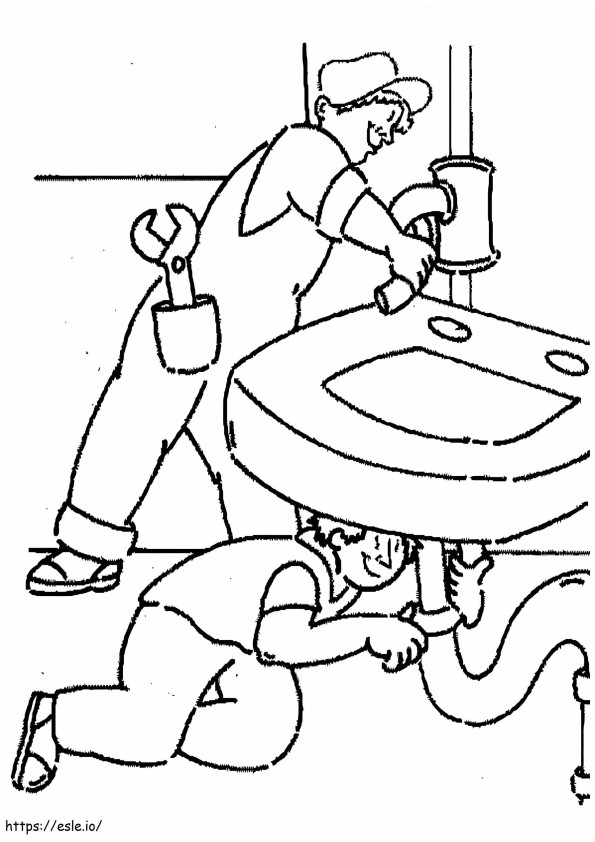 Plumbers coloring page