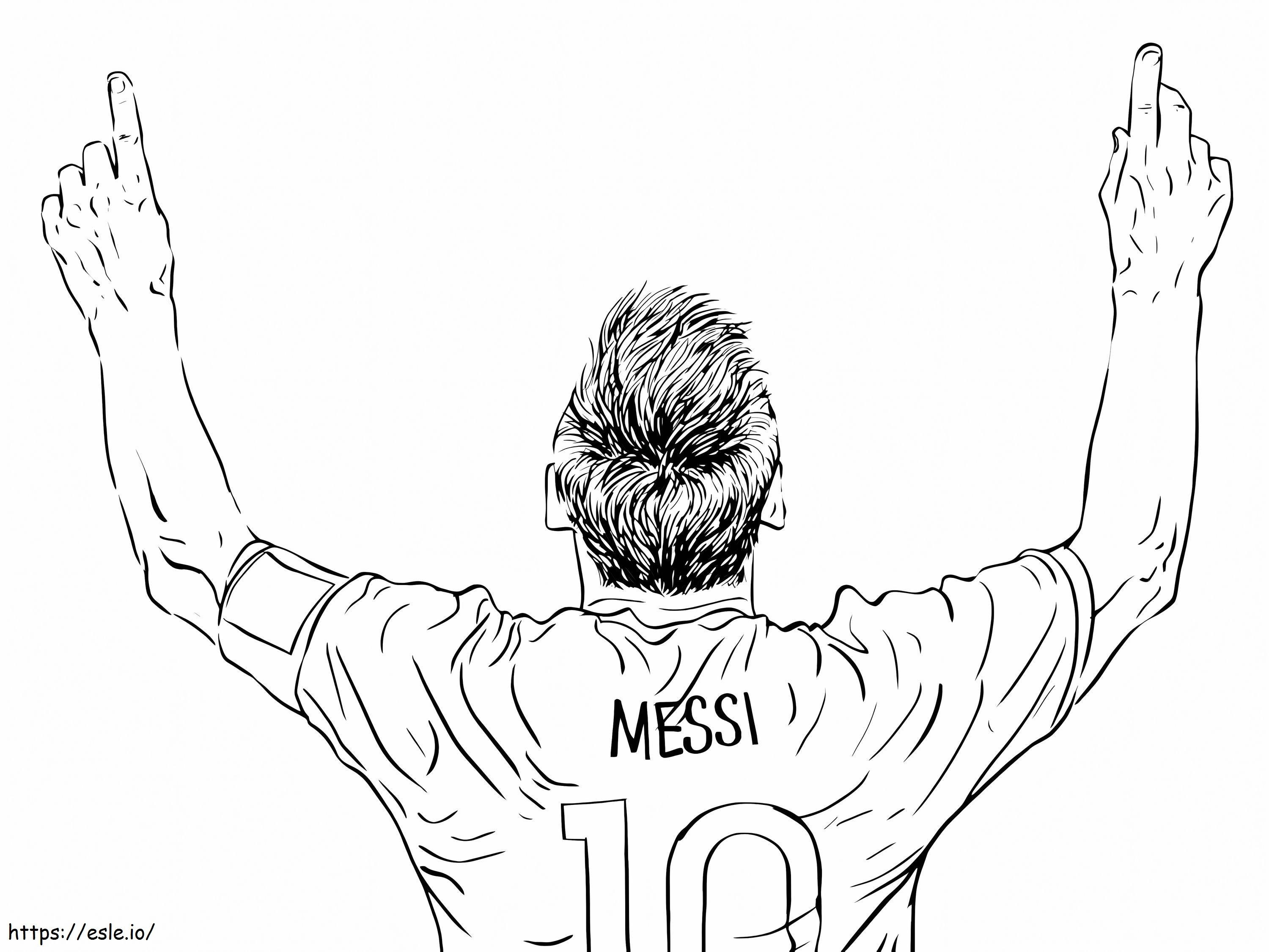 Lionel Messi Básico para colorear