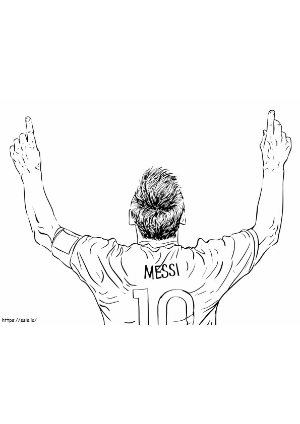 Coloriage Lionel Messi de base à imprimer dessin