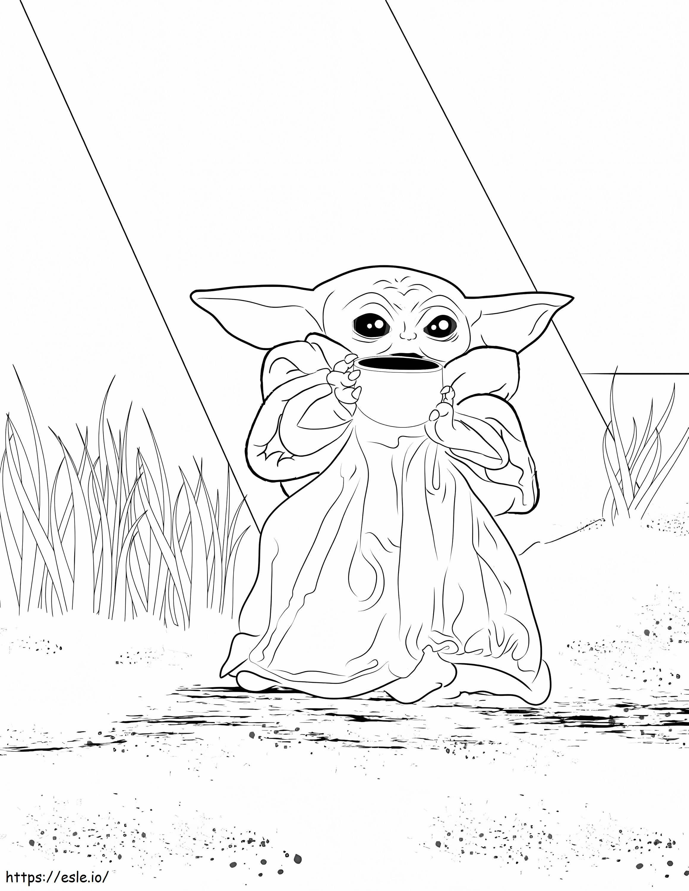 Guter Yoda ausmalbilder