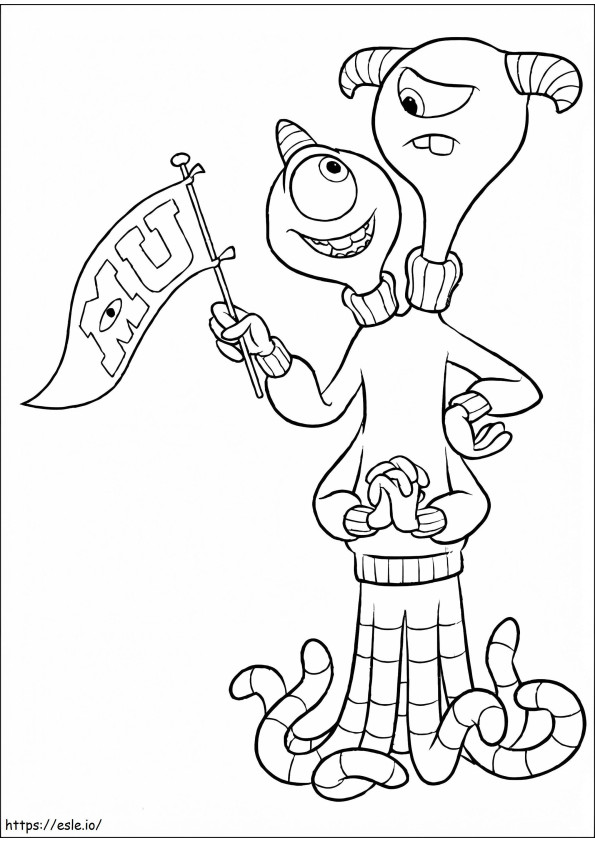 Terry And Terri From Monsters University coloring page