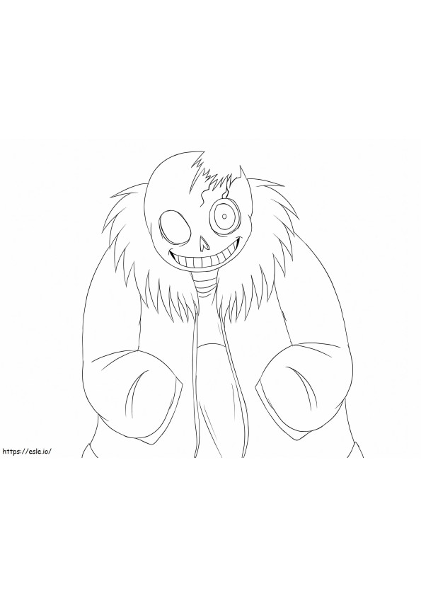 Scary Sans coloring page