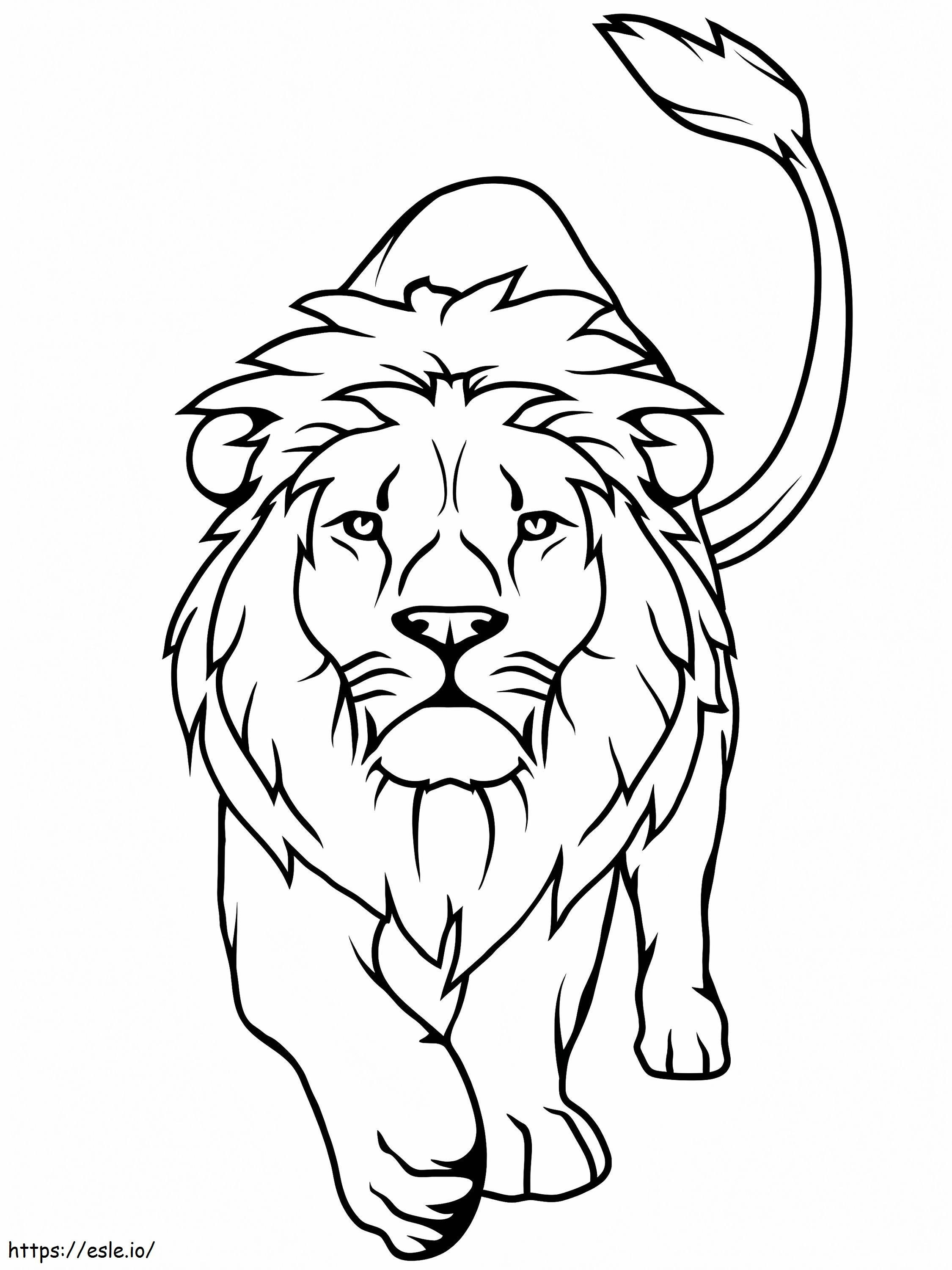 Coloriage Grand Lion à imprimer dessin