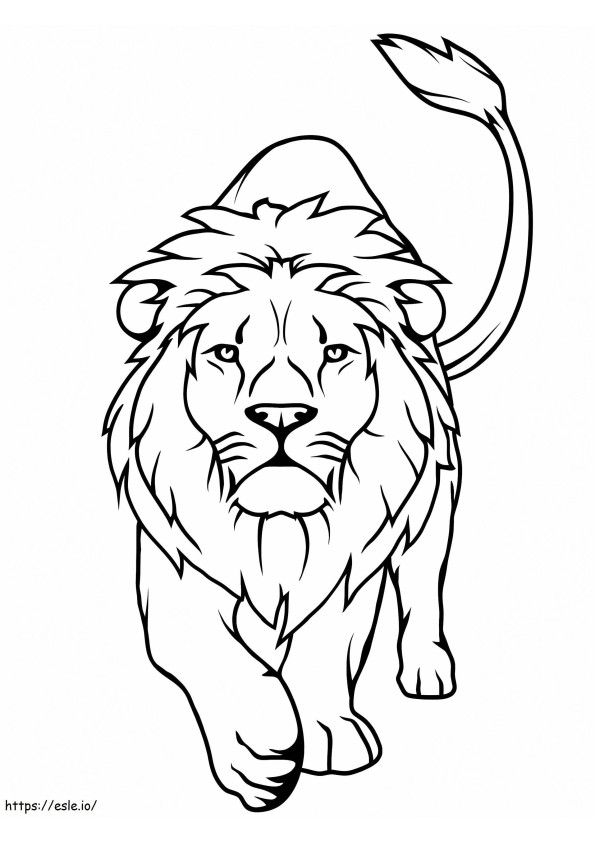 Coloriage Grand Lion à imprimer dessin