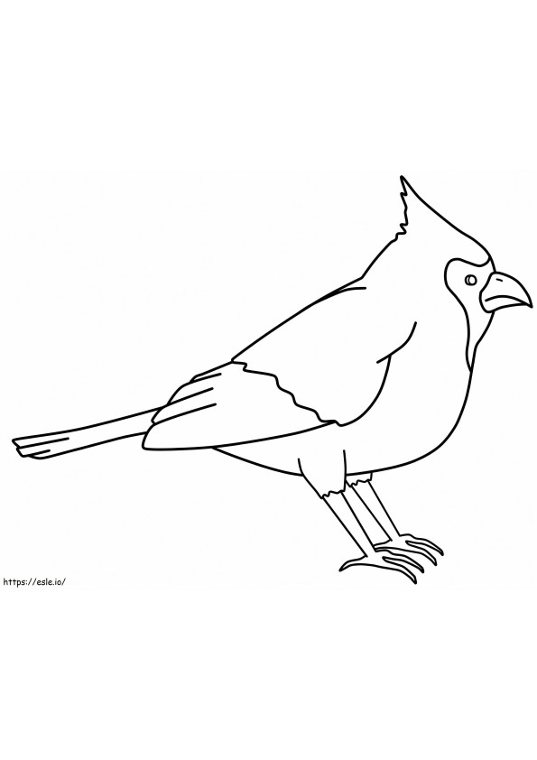 Easy Cardinal coloring page