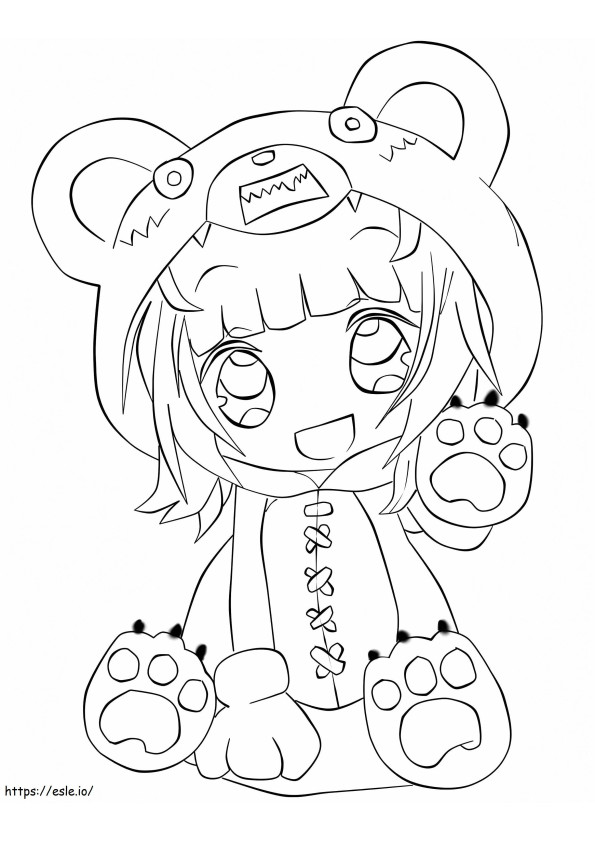 Chibi Annie A4 coloring page