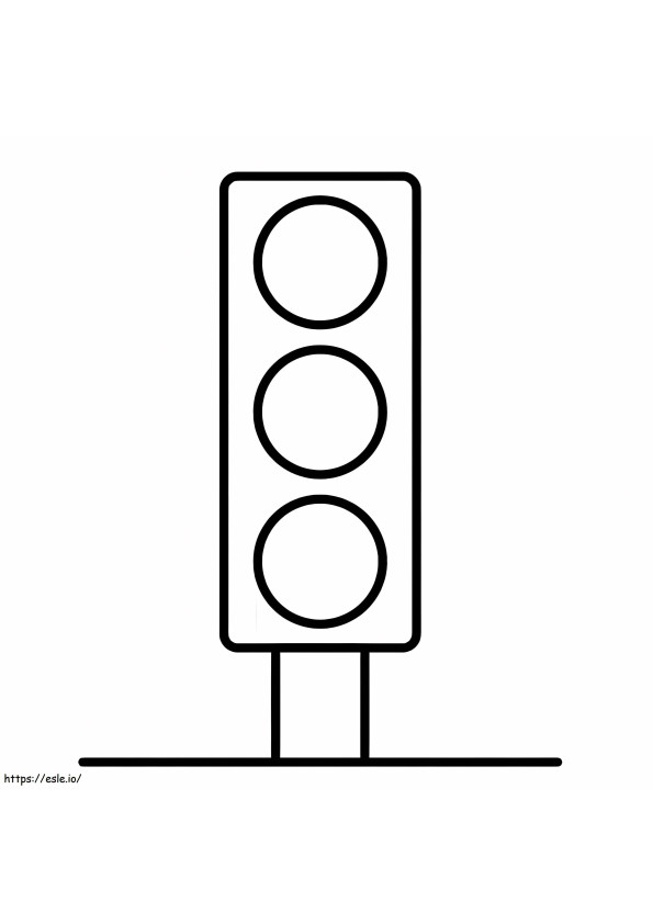 Easy Traffic Light coloring page