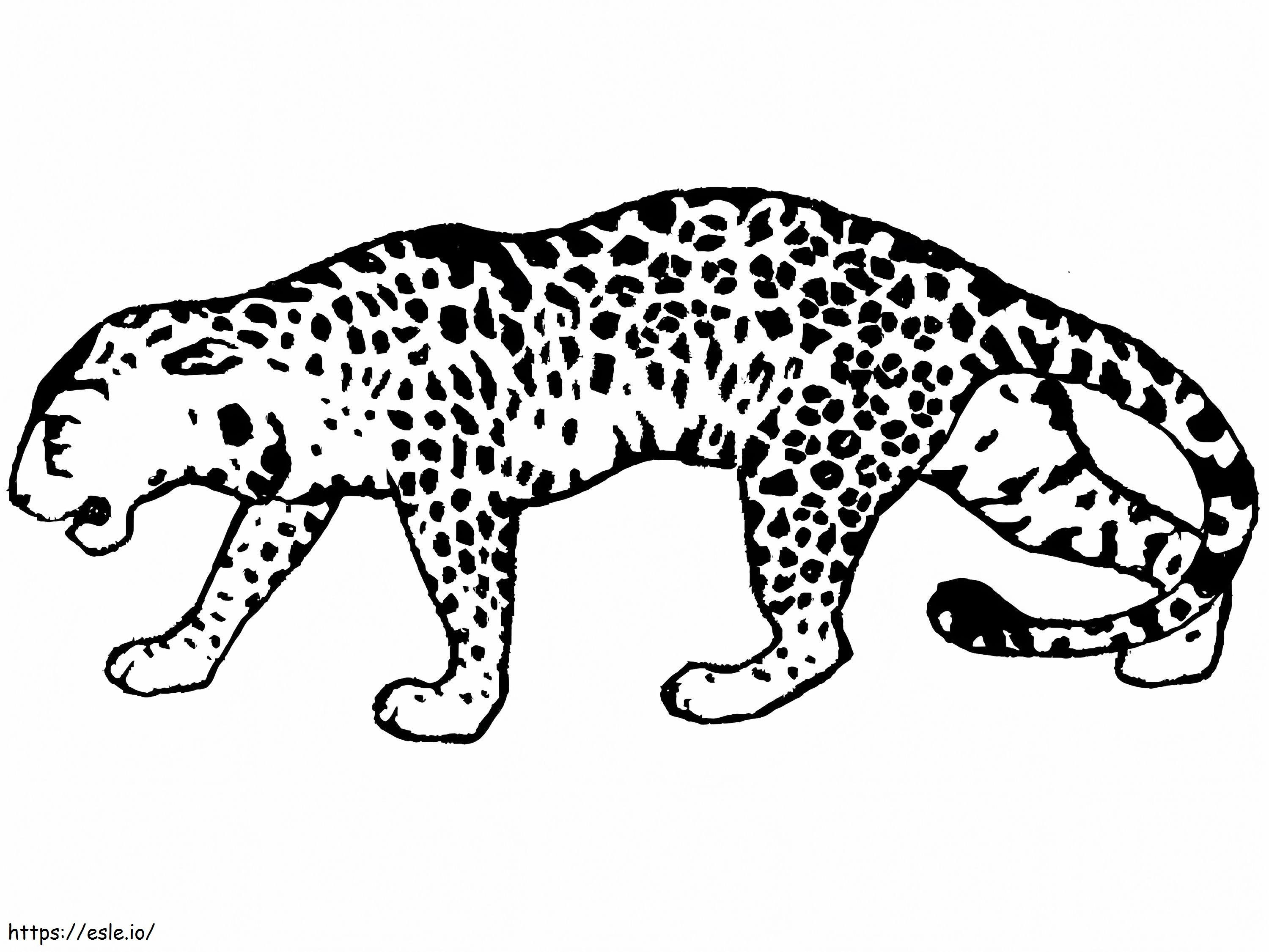 Leopard ingyenesen nyomtatható kifestő