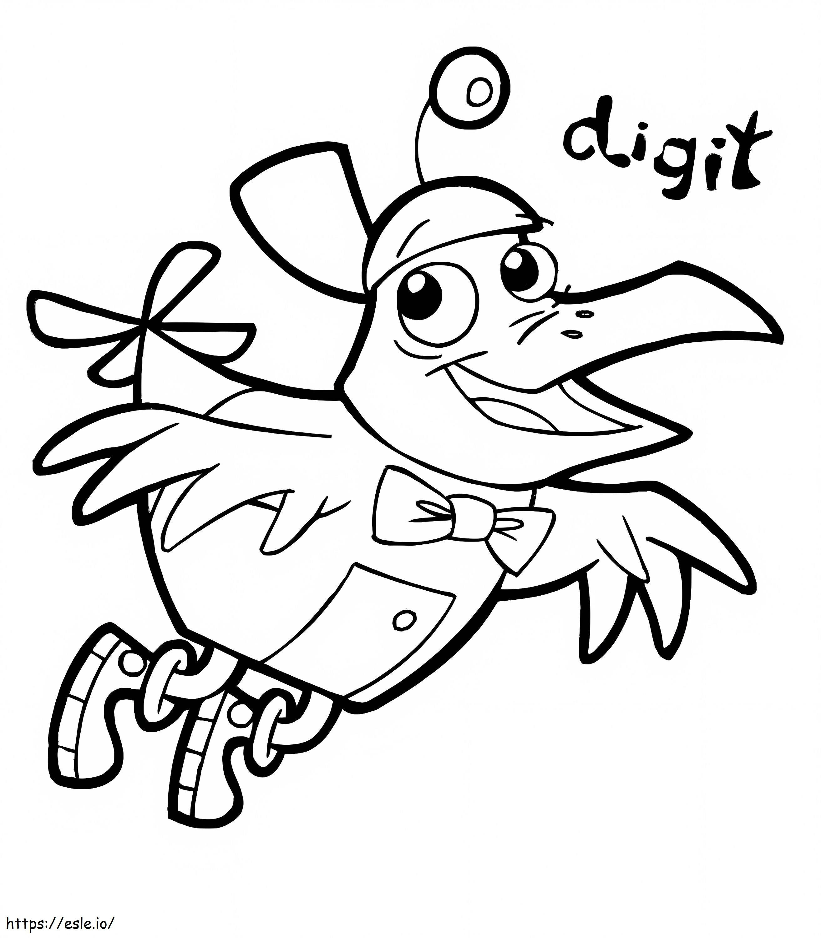Cyberchase Digit coloring page