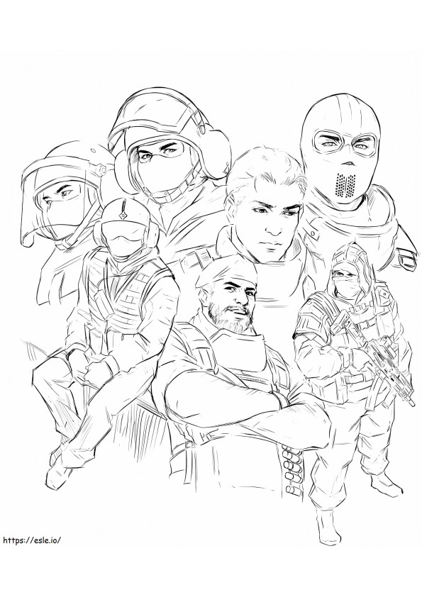 Rainbow Six Siege 1 coloring page