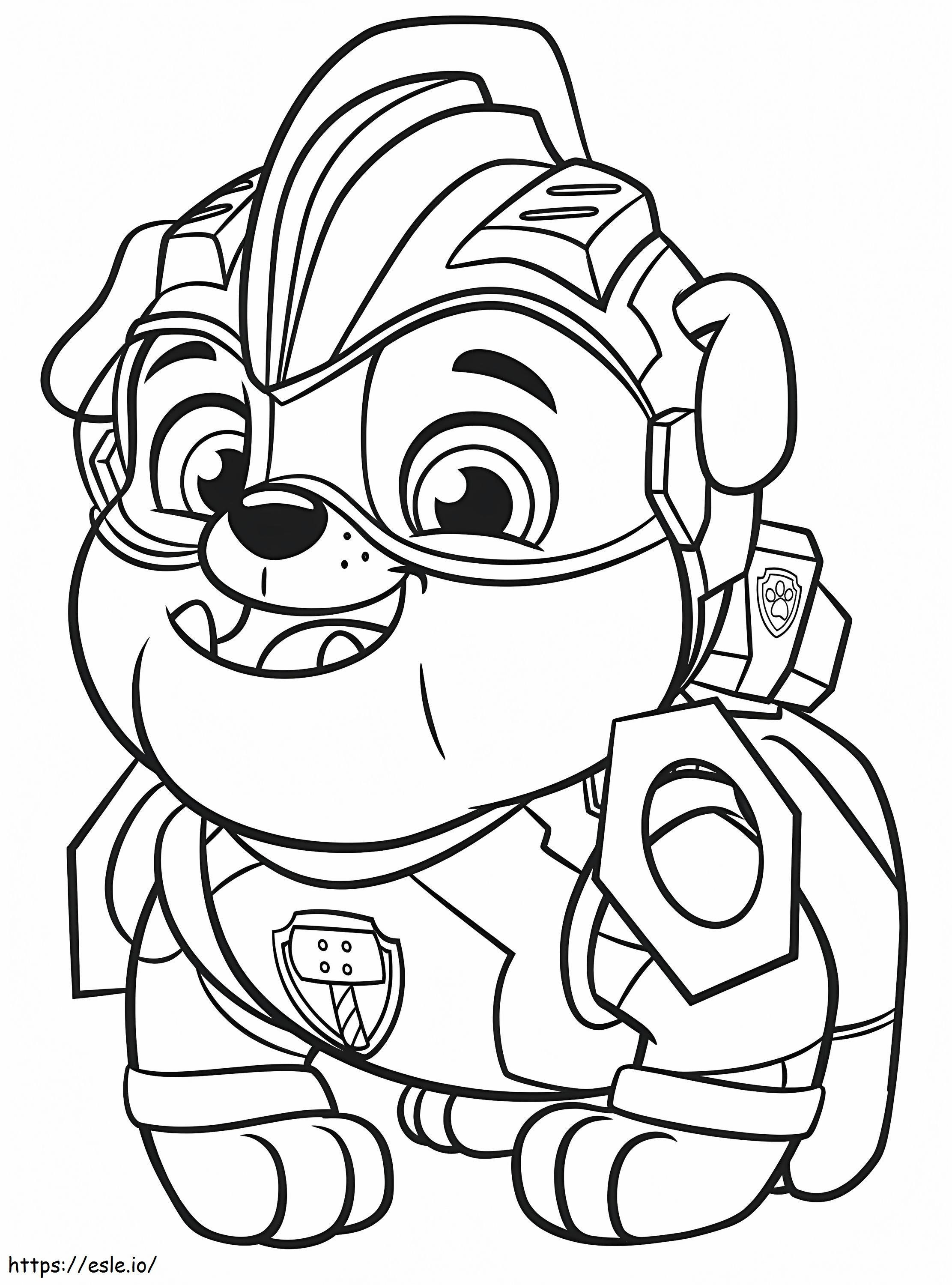 Rubble Mighty Pups coloring page