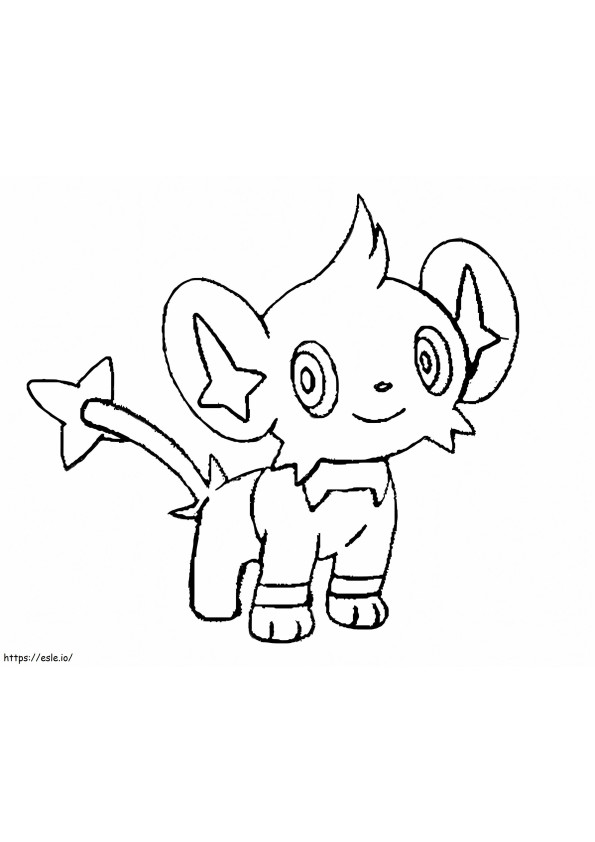 Coloriage Shinx Pokémon 2 à imprimer dessin