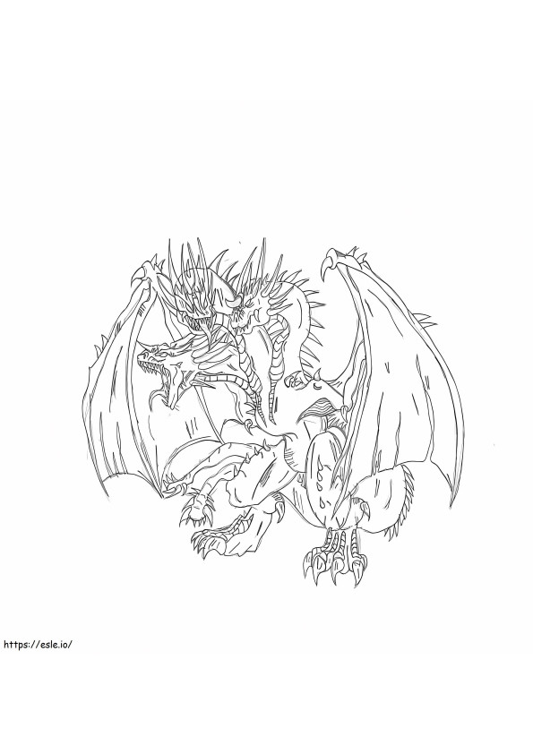 Scary Ghidorah coloring page