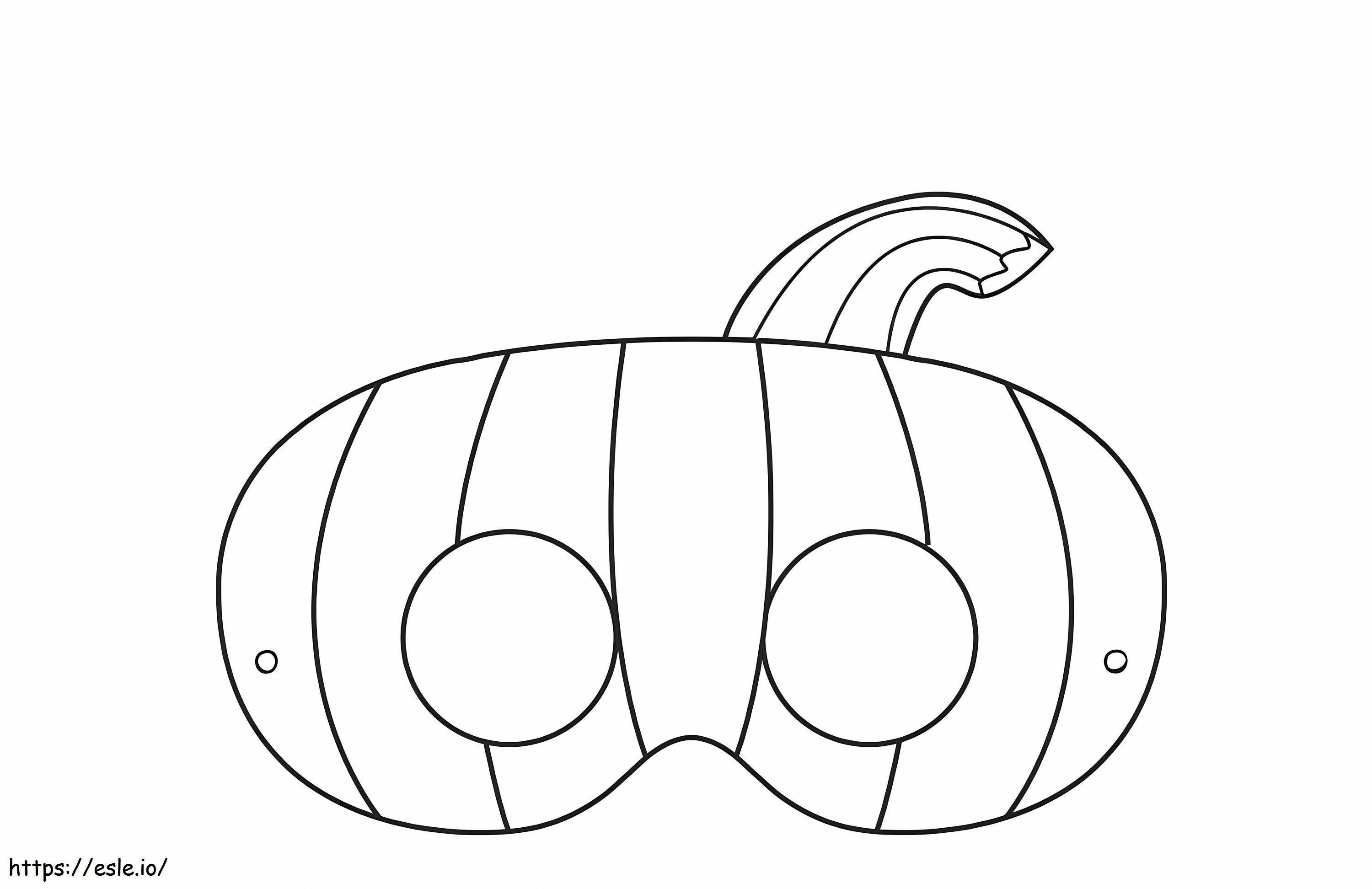 Máscara de Abóbora de Halloween 2 para colorir