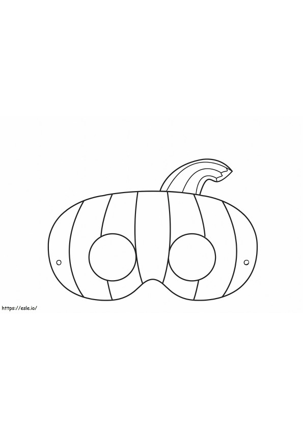 Halloween-pompoenmasker 2 kleurplaat