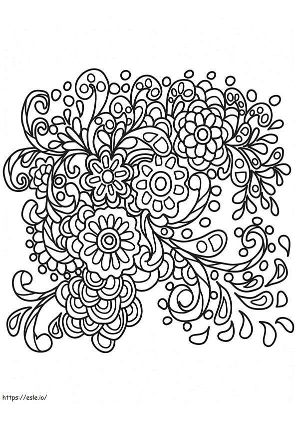 Abstract Doodle 5 coloring page