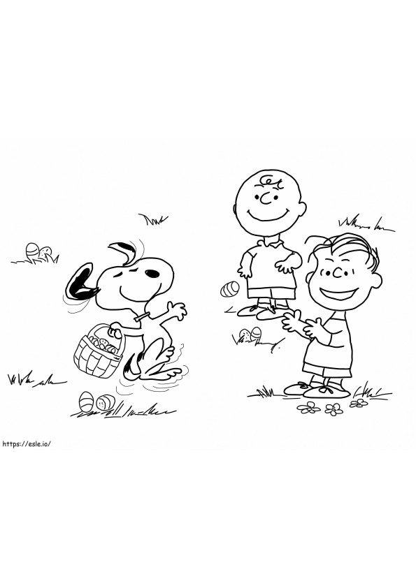 Pascua de Charlie Brown para colorear