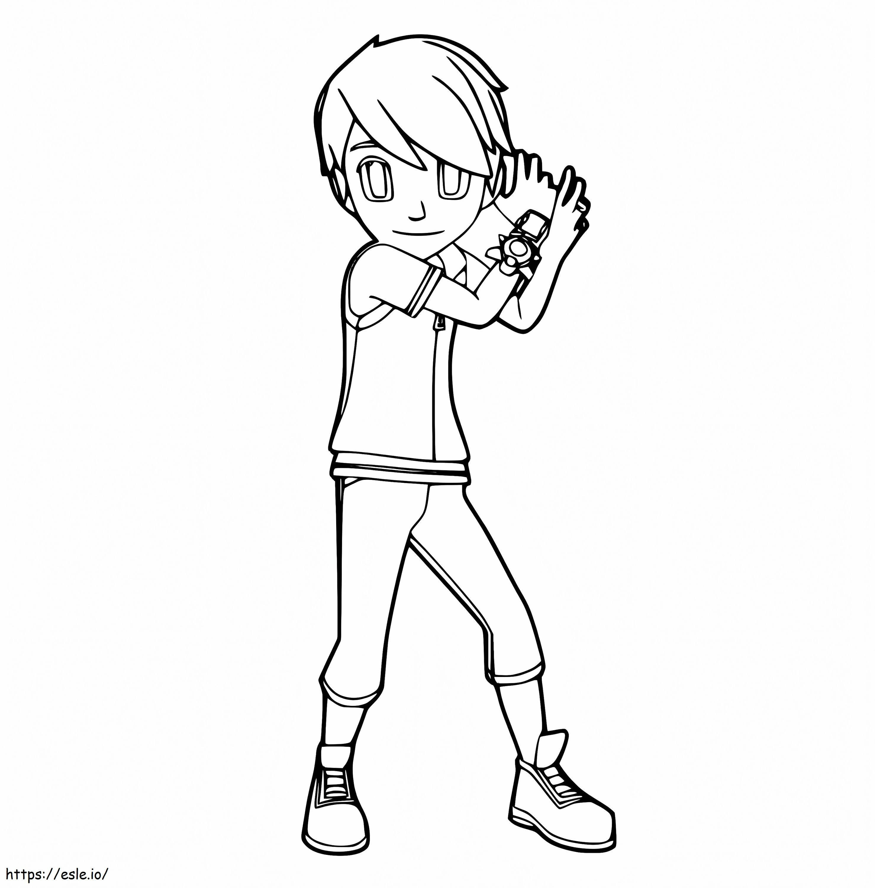 Ryan Char From Tobot coloring page